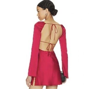 Chic Backless Pink Dress